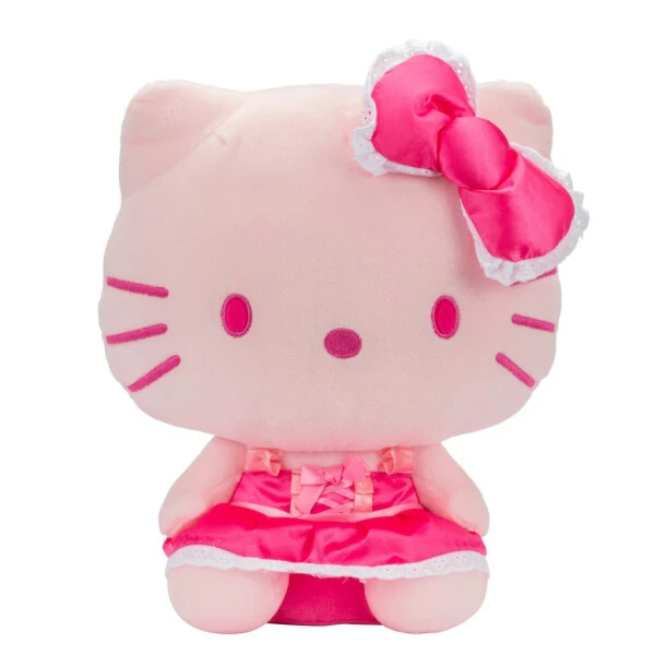 12 inch Pink Monochorme Hello Kitty Childs Plush Toy - HELLO KITTY