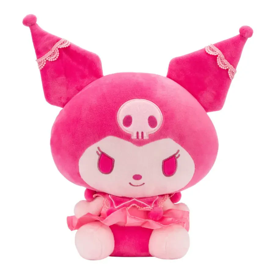 12 inch Pink Monochrome Kuromi Childs Plush Toy - 1