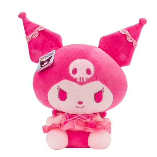 12 inch Pink Monochrome Kuromi Childs Plush Toy - HELLO KITTY (1)