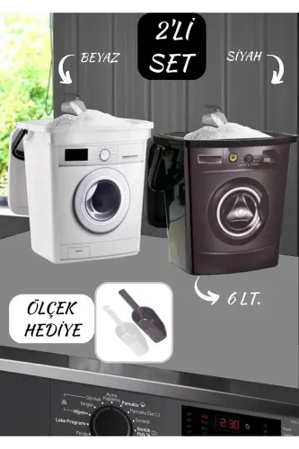 12 Liter Decorative Detergent Container - 6 x 6l Machine Shaped - 6