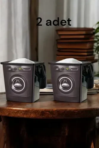 12 Liter Decorative Detergent Dispenser Detergent Box Storage Container Detergent Dispenser 2 pcs 6+6-black black - 1