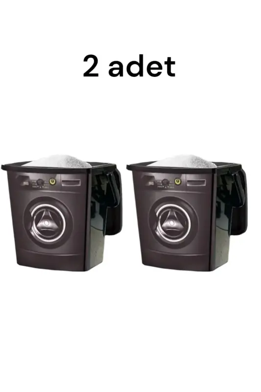 12 Litr Dekorativ Deterjan Idishi Saqlash Qutisi Deterjan 2 ta 6+6-qora qora - 2