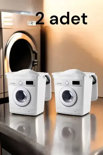 12 Litr Dekorativ Detersanlik Detersan Qutisi Detersan Kabı - 6 6l Mashina Shaklli (2li)-oq - 1