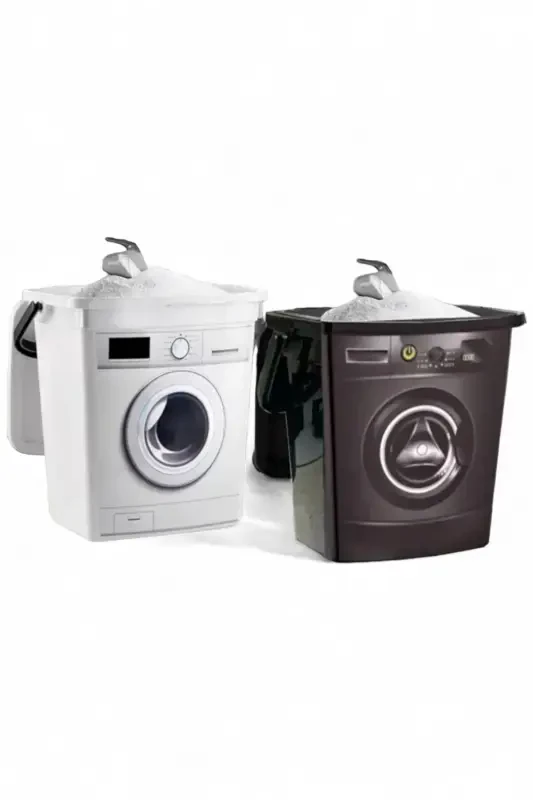 12 литрли декоратив ювиш воситалари идиши, ювиш воситалари контейнери - 6+6 литрли машина шаклида - 2