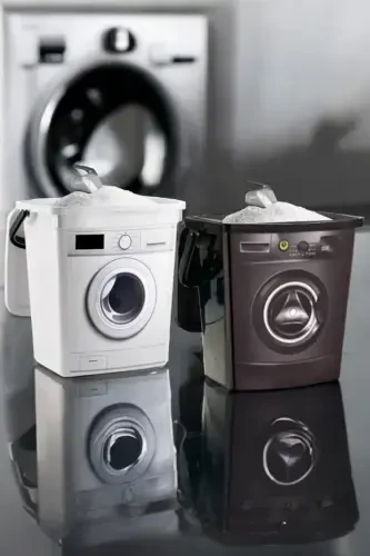 12 литрли декоратив ювиш воситалари идиши, ювиш воситалари контейнери - 6+6 литрли машина шаклида - 3