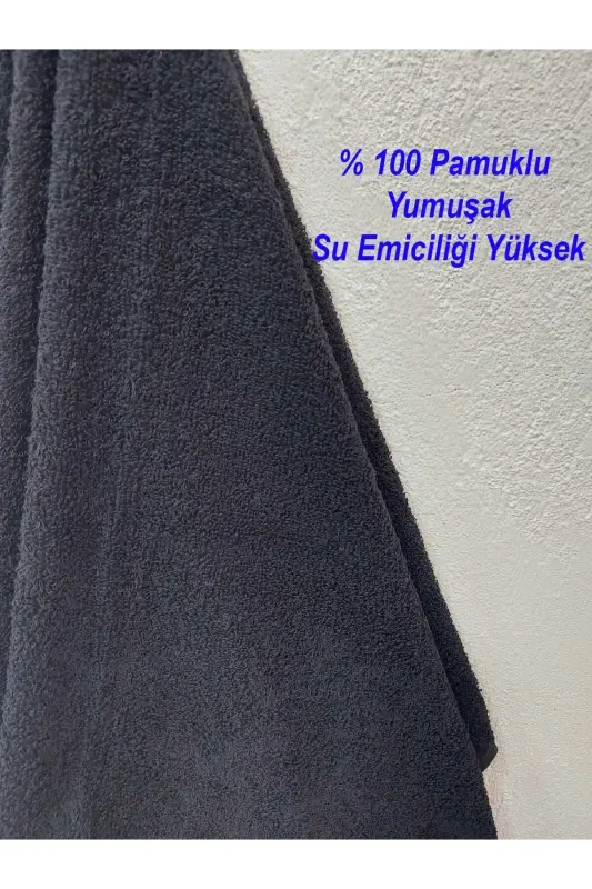 12-Pack Black Hairdresser Barber Towel 50x90 | Professional Hair Towel Economic Set - Black - 2