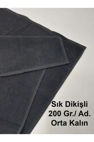 12-Pack Black Hairdresser Barber Towel 50x90 | Professional Hair Towel Economic Set - Black - 3