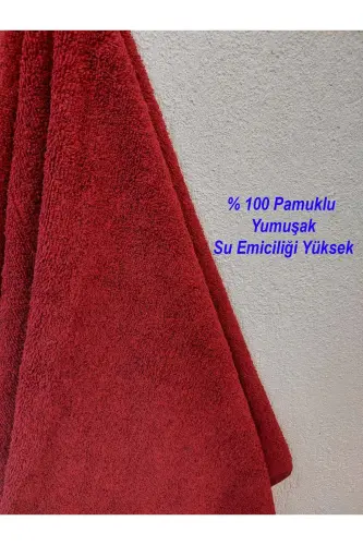 12-Pack Burgundy Hairdresser Barber Towel 50x90 | Professional Hair Drying Towel Value Set - Burgundy - 2