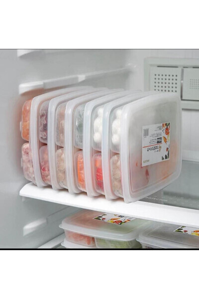 12 Pack Frozen Mini 4 Compartment Meal Prep Food Storage Containers - Ground Meat Chicken Freezer Organizer - 15