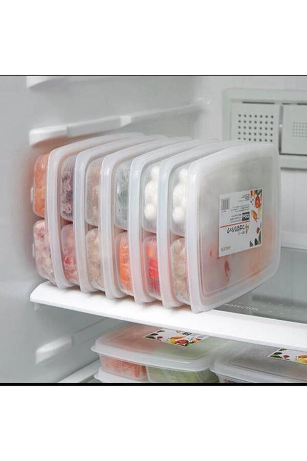 12 Pack Frozen Mini 4 Compartment Meal Prep Food Storage Containers - Ground Meat Chicken Freezer Organizer - 15