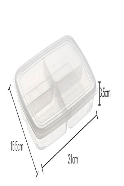 12 Pack Frozen Mini 4 Compartment Meal Prep Food Storage Containers - Ground Meat Chicken Freezer Organizer - 16
