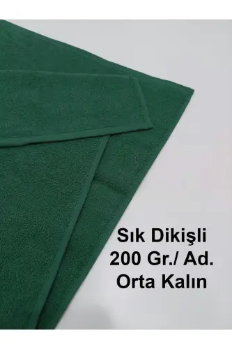 12-Pack Green Hairdresser Barber Towel 50x90 | Professional Hair Towel Economy Set - Green - 3
