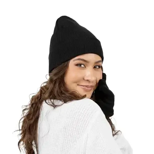12 Pack Winter Beanie Hats for Men Women, Warm Cozy Knitted Cuffed Skull Cap, Wholesale - 6