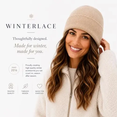 12 Pack Winter Beanie Hats for Men Women, Warm Cozy Knitted Cuffed Skull Cap, Wholesale - 6