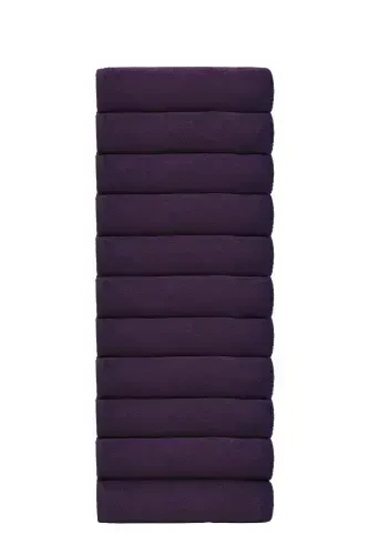 12 Pcs 50x90 cm. Sport, Fitness, Hairdresser, Barber Towel Stain Resistant, Antibacterial Wholesale Towel-Purple - 1