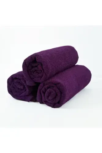 12 Pcs 50x90 cm. Sport, Fitness, Hairdresser, Barber Towel Stain Resistant, Antibacterial Wholesale Towel-Purple - 2