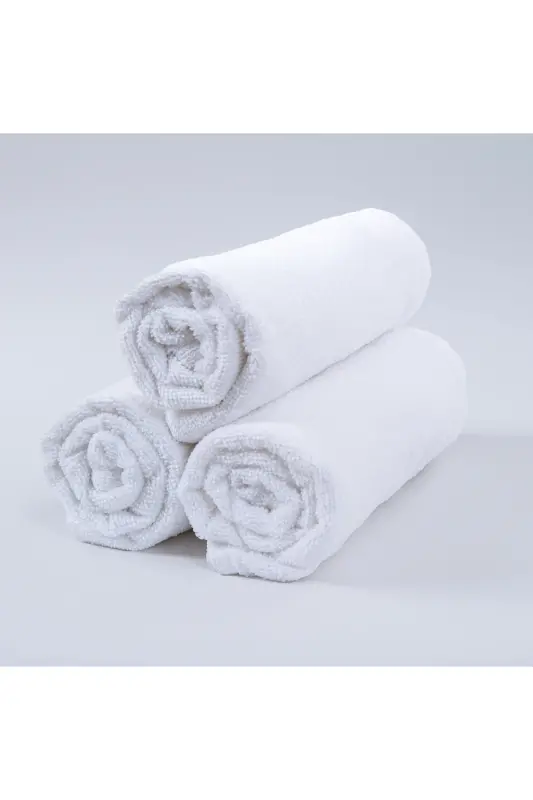 12 Pcs 50x90 cm. Sport, Fitness, Hairdresser, Barber Towel Stain Resistant, Antibacterial Wholesale Towel-White - 2
