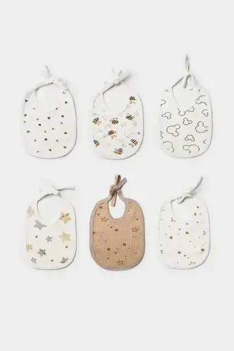 (12 PCS) BEBEWINI 100% Organic Cotton Double Layer Baby Bib - 1