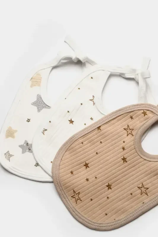 (12 PCS) BEBEWINI 100% Organic Cotton Double Layer Baby Bib - 3