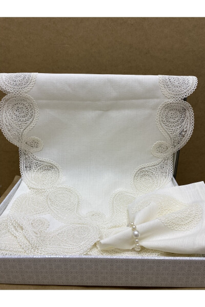 12 Person Dinner Set Tablecloth Set - Linen Tableware Set - 1