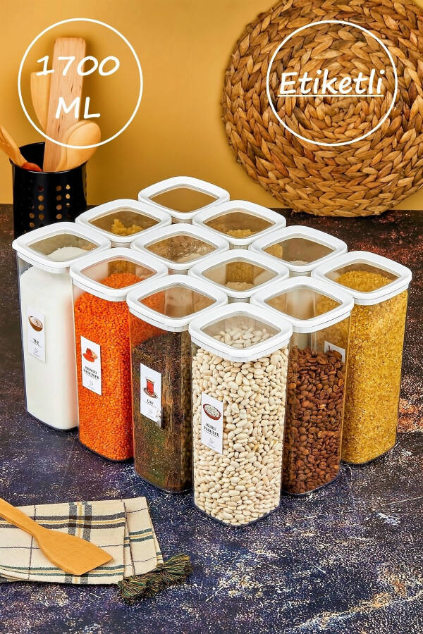 12-Piece Food Storage Container Set (1700ML*12) Vacuum Sealed - 3