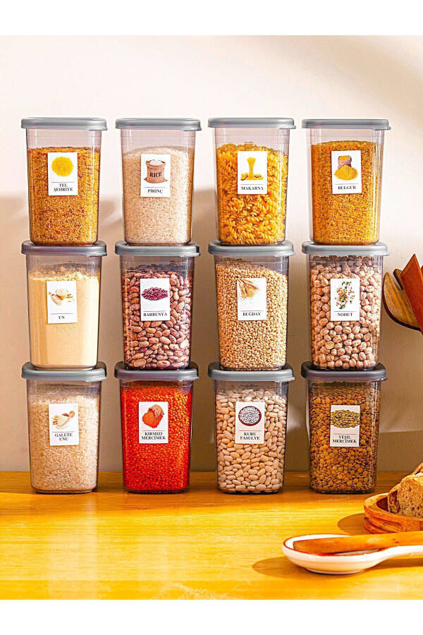 12-Piece Labelled and Leakproof Food Storage Set - 1200ML - With Label Gift - 20