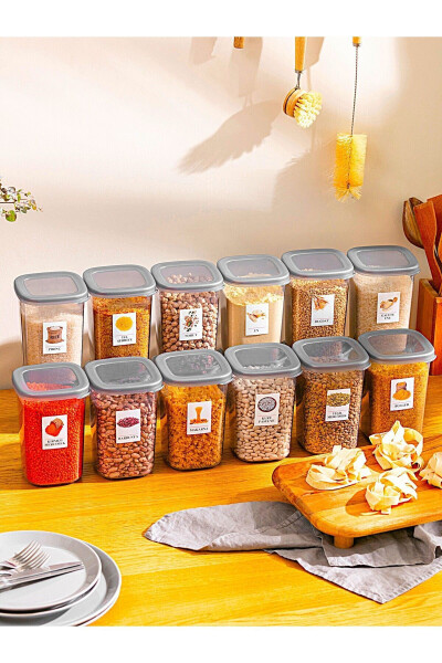 12-Piece Labelled and Leakproof Food Storage Set - 1200ML - With Label Gift - 21