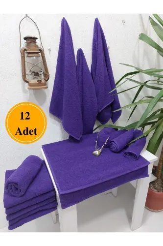 12 talik Binafsharang Sartaroshxona Sochiqi 50x90 | Professional Soch Sochiqi Iqtisodiy To'plami - Binafsharang 