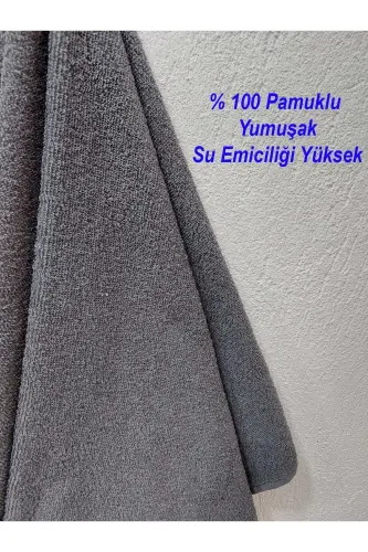 12 talik Kulrang Sartarosh Sochiqi 50x90 | Professional Soch Quritish Sochiqi Iqtisodiy To'plam - Kulrang - 2