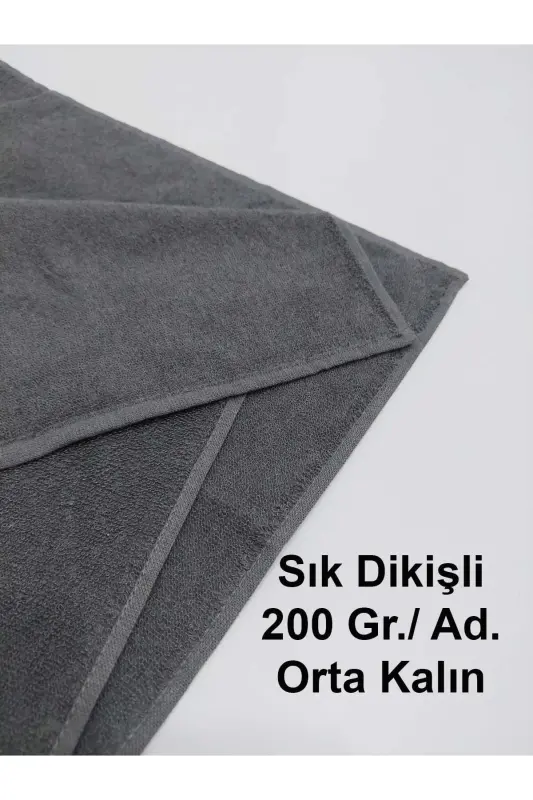 12 talik Kulrang Sartarosh Sochiqi 50x90 | Professional Soch Quritish Sochiqi Iqtisodiy To'plam - Kulrang - 3