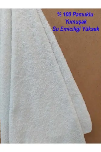 12 talik Oq Sartarosh Sochiqi 50x90 | Professional Soch Sochiqi Gigiyenik Iqtisodiy To'plam - Oq - 2