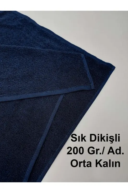 12 talik To'q ko'k Sartaroshxona sochiqi 50x90 sm. | Professional soch quritish sochiqi Iqtisodiy to'plam - To'q ko'k - 4