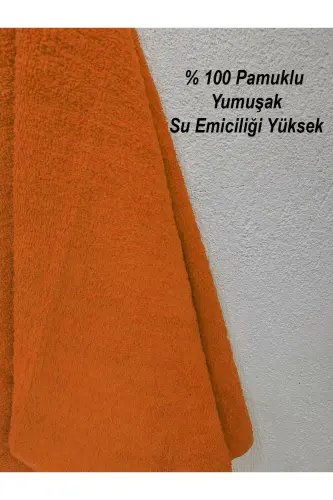 12 talik To'q sariq Sartarosh Berber Sochiqi 50x90 | Professional Soch Quritish Sochiqi Iqtisodiy To'plam - To'q sariq - 4