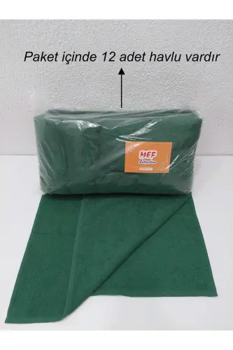 12 talik Yashil Sartarosh Sochiqi 50x90 | Professional Soch Sochiqi Iqtisodiy To'plam - Yashil - 6
