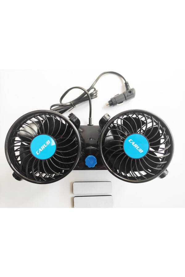 12 Volt Car Interior Dashboard Mounted Dual Fan Car Ventilator 360° Rotatable - 6