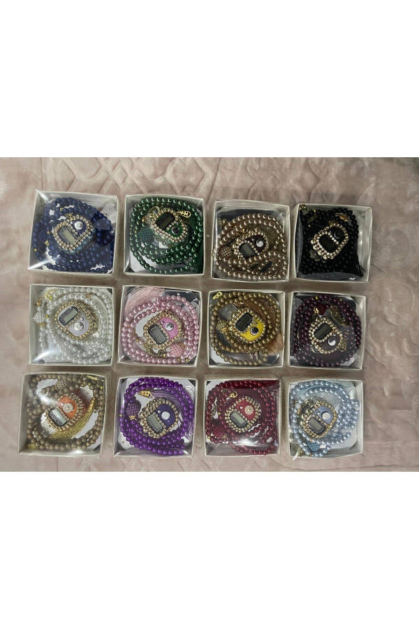 12 xil turdagi toshlardan iborat sovg'a qutisi bilan taqdim etiladigan zikr va tasbeh to'plamimiz. - 2