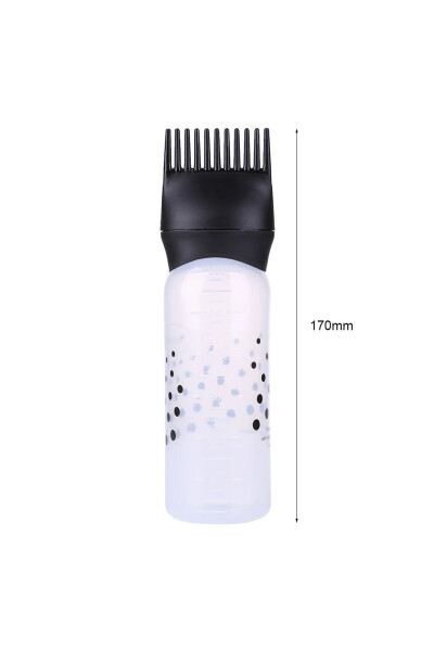 120 ml Plastic Hair Dye Refillable Bottle Hairdresser Hair Dye Comb Applicator Hair Care Bottle - 1