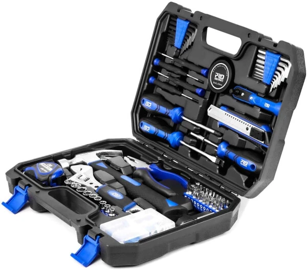 120-Piece Home Repair Tool Set, PROSTORMER General Household Hand Tool Kit with Tool Box Storage Case for Apartment, Garage, Dorm and Office - 1