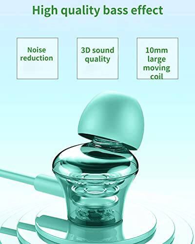 120 soatgacha o'ynash vaqti bilan uzoq umrli bo'yin tasmasiga ega Bluetooth quloqchinlar, och yashil rangdagi sport terga chidamli quloqchinlar, yugurish uchun mikrofon va simsiz Bluetooth ulanishi bilan - 3