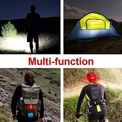 Super Bright Bike Lights for Night Riding,Bike Lights Front and Back,3 LED USB Rechargeable Bicycle Light,Bike Headlight with Power Bank Function,IPX5 Waterproof,3+5 Light Modes - 12