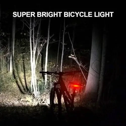 1200 Lumens Bike Lights Front and Back, 3 LED USB Rechargeable Bicycle Light, Super Bright Bike Lights for Night Riding, Bike Headlight with Power Bank Function, IPX5 Waterproof, 3+5 Light Modes - 11