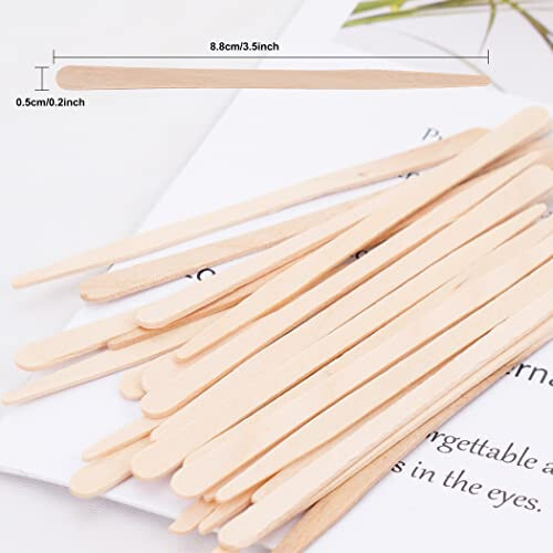 1200Pcs Eyebrow Wax Sticks Wood Waxing Sticks Wax Spatula Applicator for Body Hair Eyebrow Lip Nose Brow Removal - JIUHSHN (1)
