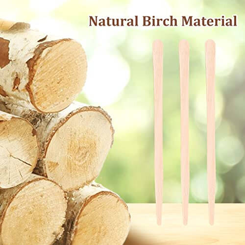 1200Pcs Eyebrow Wax Sticks Wood Waxing Sticks Wax Spatula Applicator for Body Hair Eyebrow Lip Nose Brow Removal - 3