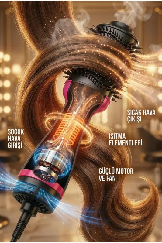 1200w Professional Hair Dryer Comb Hair Straightener Hair Dryer Hair Styler - 7