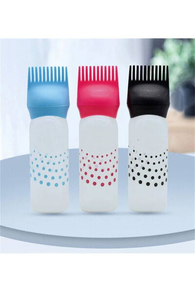 120ml Plastic Hair Dye Refillable Bottle Hairdresser Hair Dye Comb Applicator Hair Care Bottle - 2