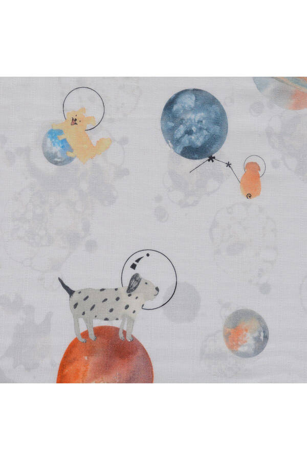 120x120 Galaxy Dog Muslin Multi-Purpose Cover 1 Piece - 3