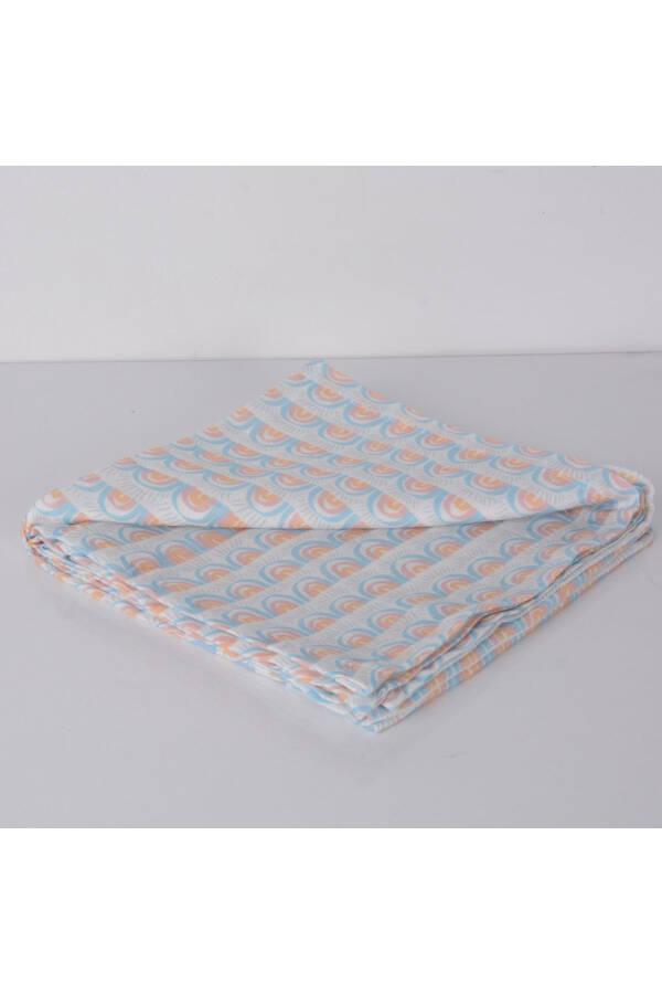 120x120 Rainbow Muslin Multi-Purpose Blanket 1 Piece - 1