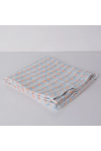 120x120 Rainbow Muslin Multi-Purpose Blanket 1 Piece - HOME HARMONY (1)