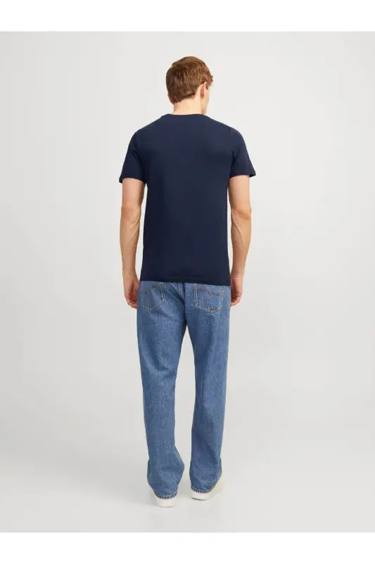 12137126 Erkak Jjecorp Logo Tee Ss Crew Neck Noos T-shirt-Navy Blazer - 2