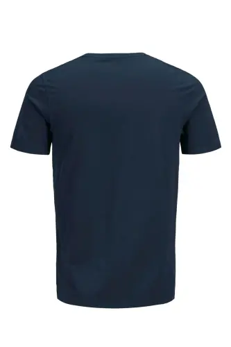 12137126 Erkak Jjecorp Logo Tee Ss Crew Neck Noos T-shirt-Navy Blazer - 4